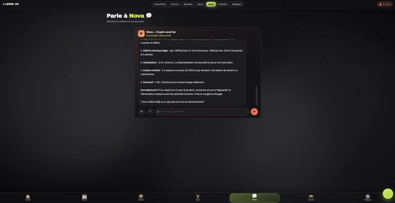 Nova sur ordinateur